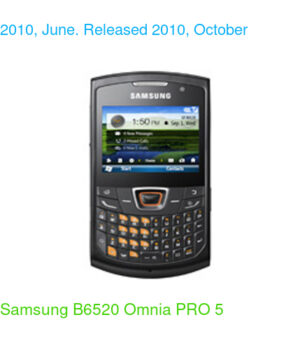 Samsung B6520 Omnia PRO 5